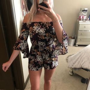 Floral Off The Shoulder Romper